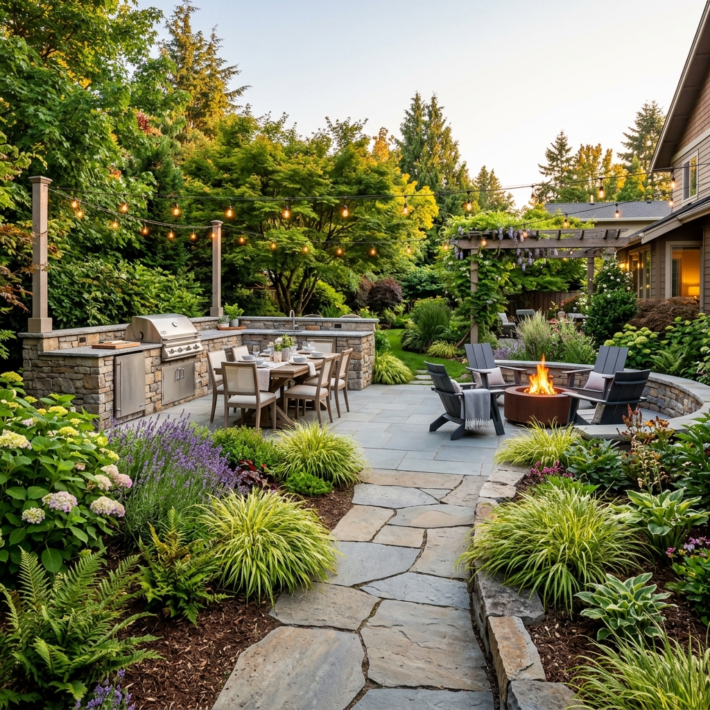 Professional landscaping project